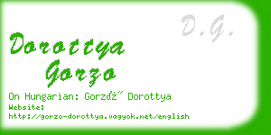 dorottya gorzo business card